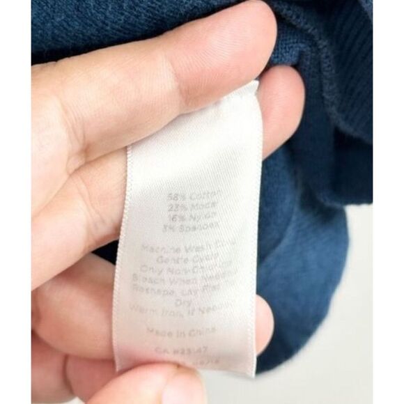 Talbots Turtleneck Sweater Long Sleeve Knit Pullover Top Blue Casual Size Small - Picture 6 of 6